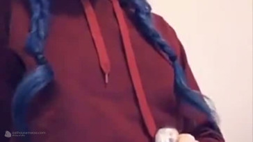 Blue Braids And A Maroon Hoodie Tease