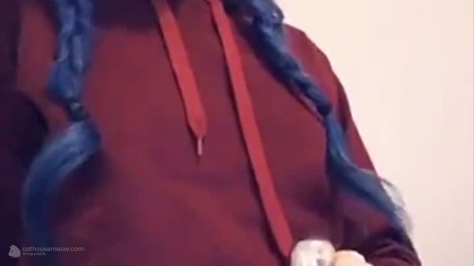 Blue Braids And A Maroon Hoodie Tease