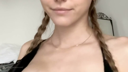 Braided Cutie In A Black Tease