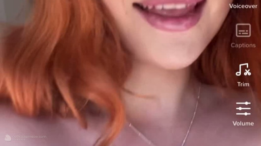 Fiery Redhead Shares A Flirty Smile