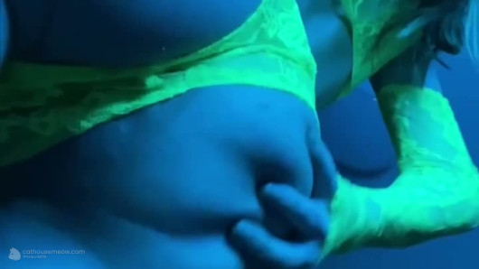 Katy Purr — Neon Lace Glow in Blue Light