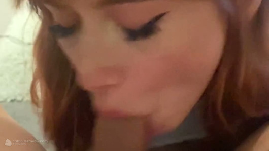 Playful Redhead Close Up Moment